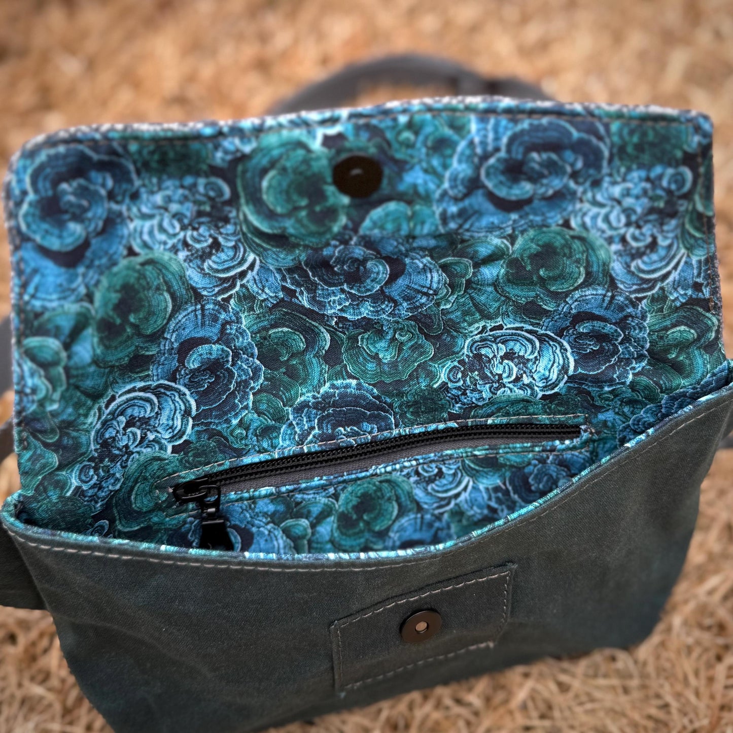 Deep Teal Handwoven Belt Bag