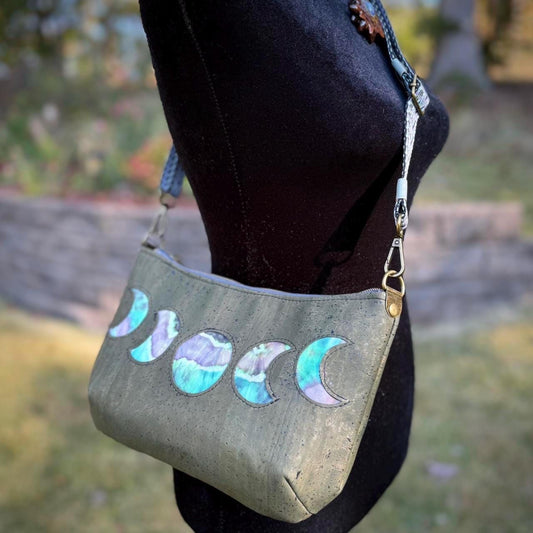 Moonphase Olive Crossbody Bag