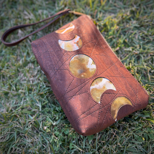 Moonphase Cork Wristlet