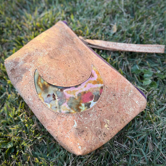 Moon Cork Wristlet