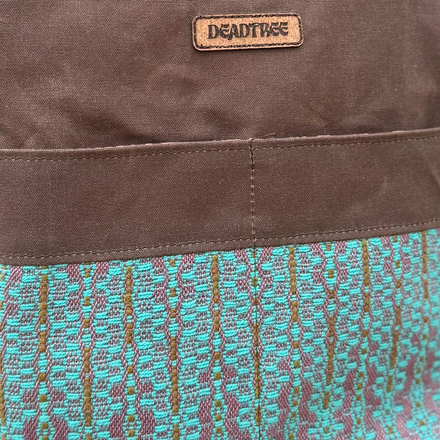 Teal & Brown Handwoven Crossbody
