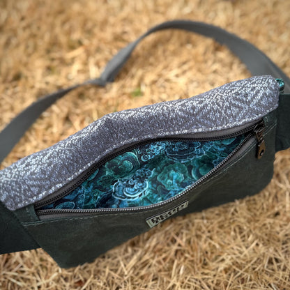 Deep Teal Handwoven Belt Bag
