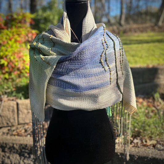 Pale Wind Handwoven Scarf
