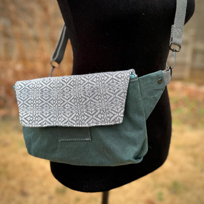 Deep Teal Handwoven Belt Bag