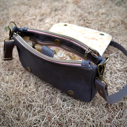 Brown Fern Crossbody Bag