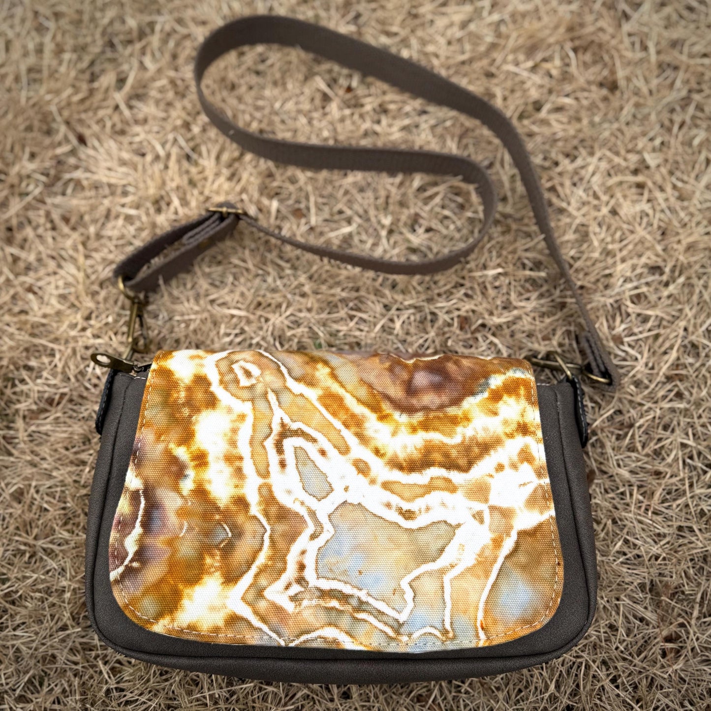 Brown Fern Crossbody Bag