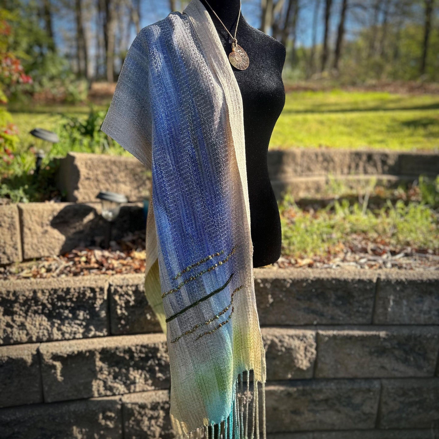 Pale Wind Handwoven Scarf