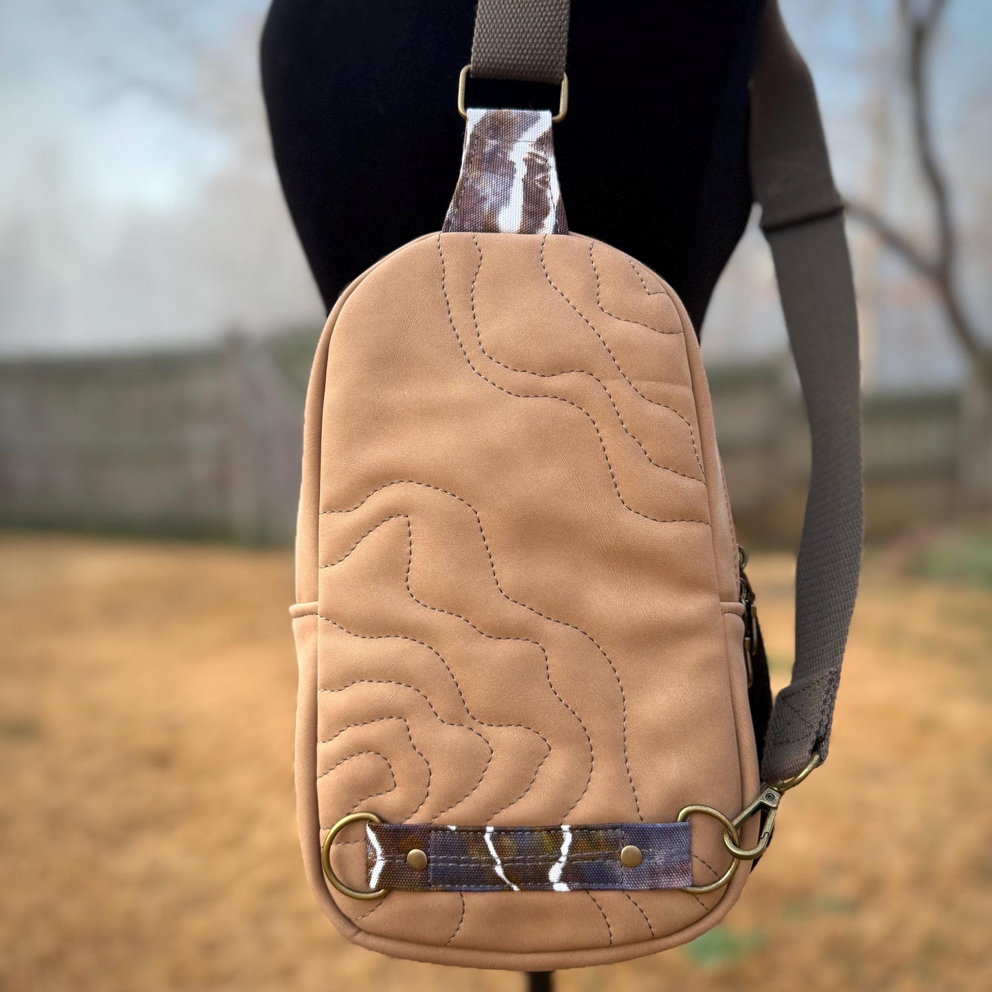 Black Geode Sling bag