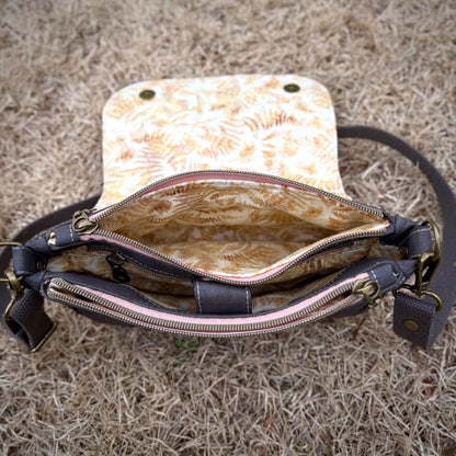 Brown Fern Crossbody Bag