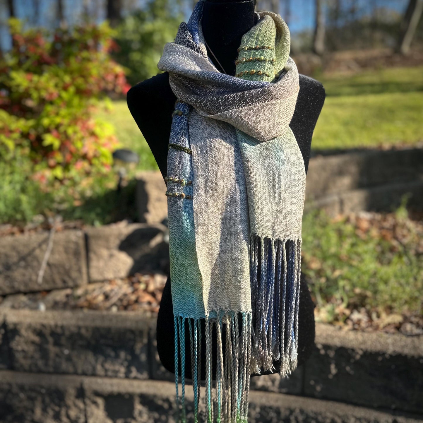 Pale Wind Handwoven Scarf