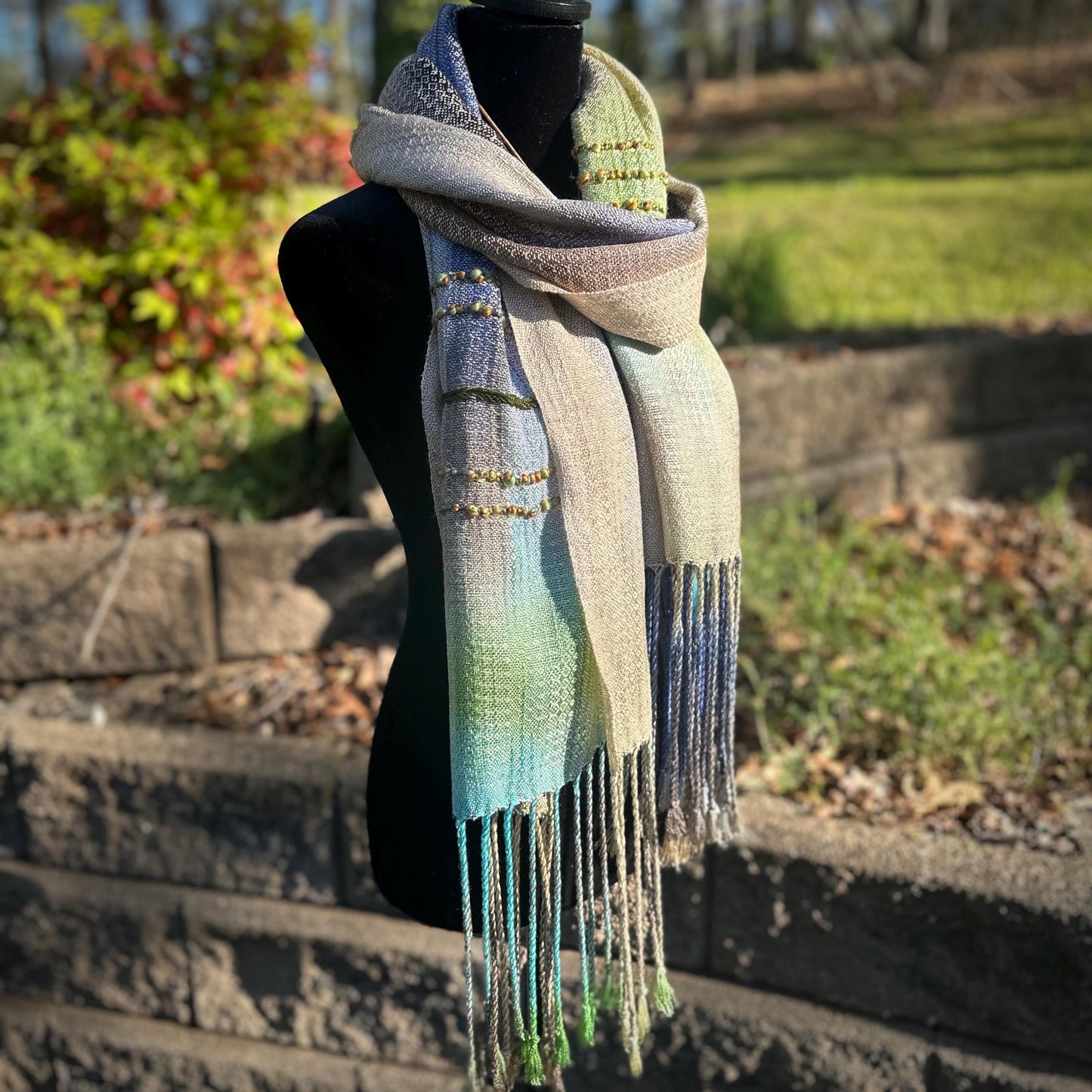 Pale Wind Handwoven Scarf