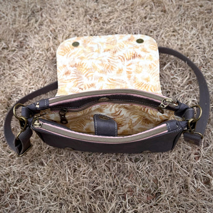 Brown Fern Crossbody Bag