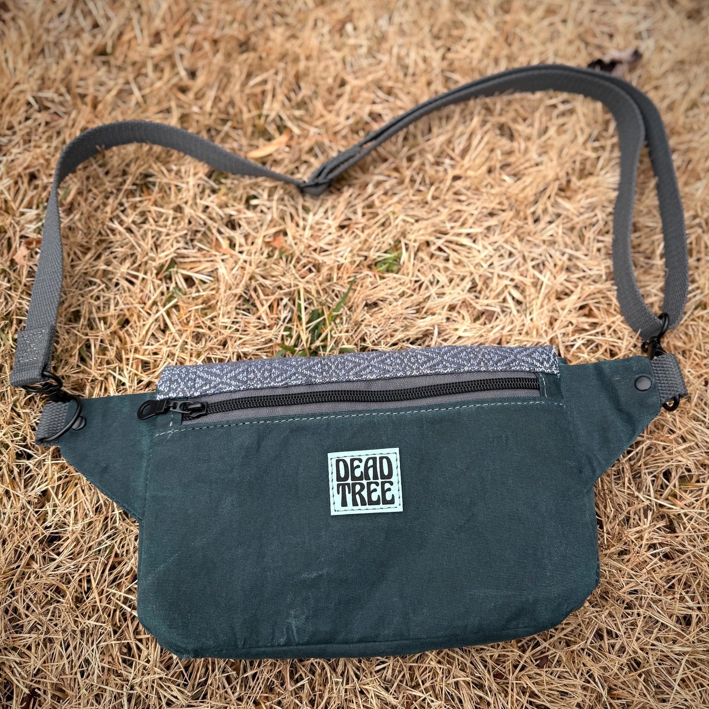 Deep Teal Handwoven Belt Bag