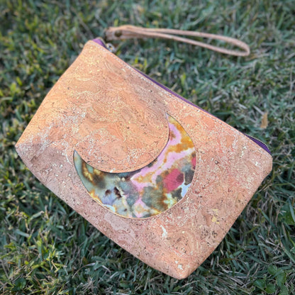 Moon Cork Wristlet
