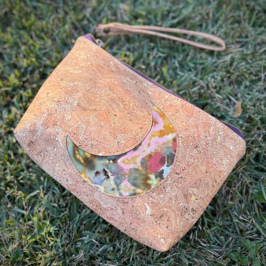 Moon Cork Wristlet