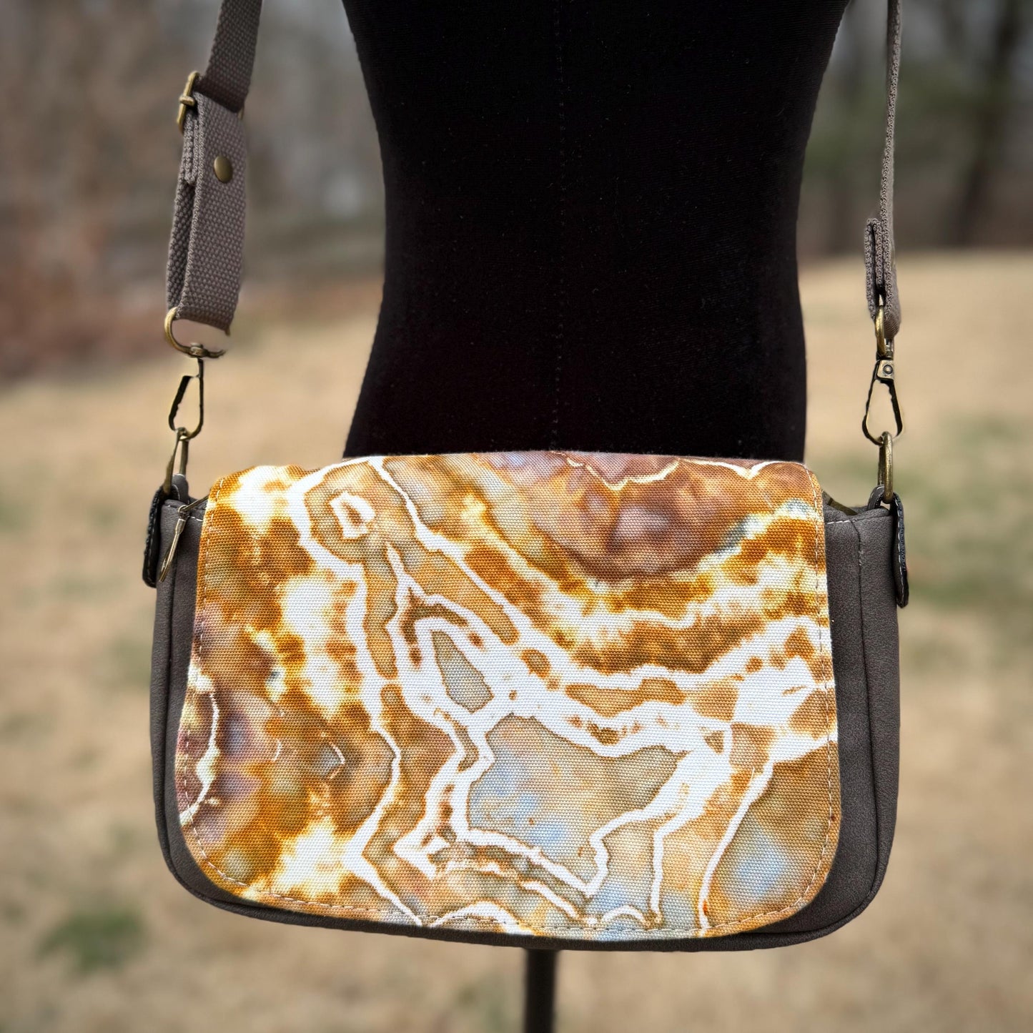 Brown Fern Crossbody Bag