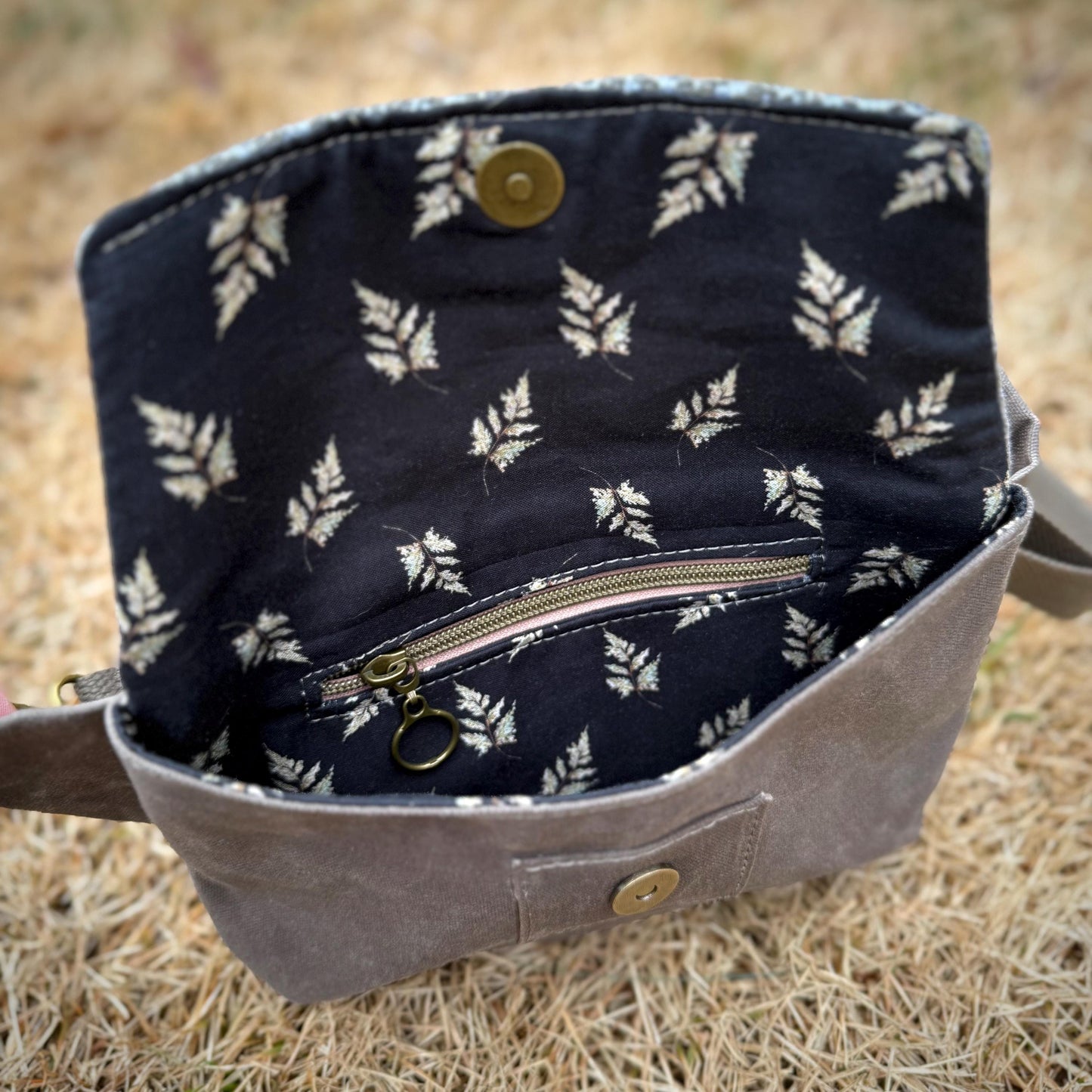 Mushroom Brown Handwoven Belt Bag