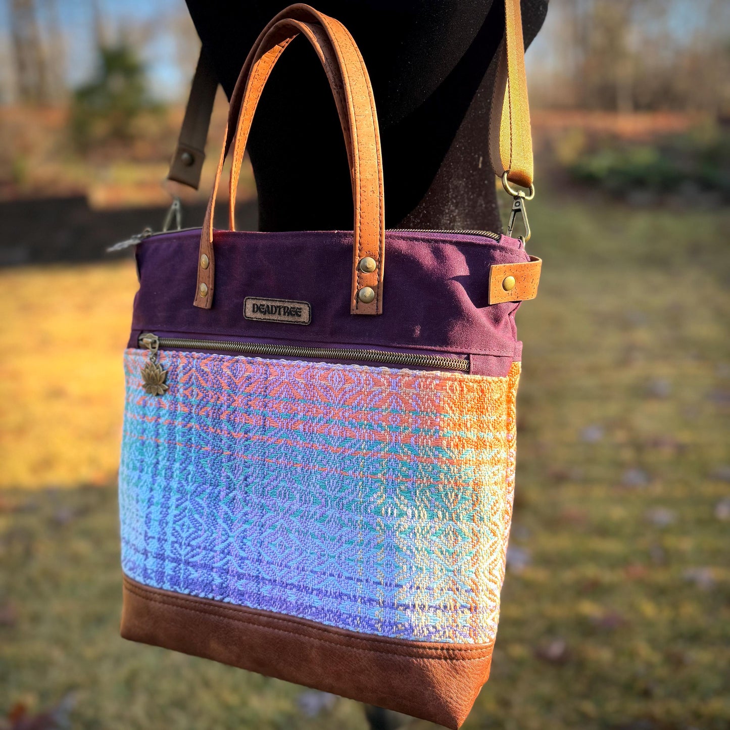 Maroon Handwoven Tote Bag