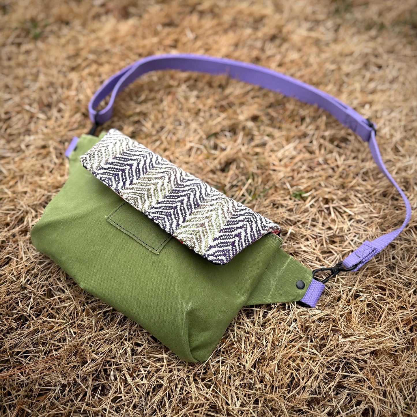 Spring Green Handwoven Belt Bag