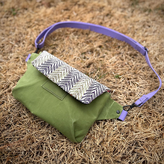Spring Green Handwoven Belt Bag