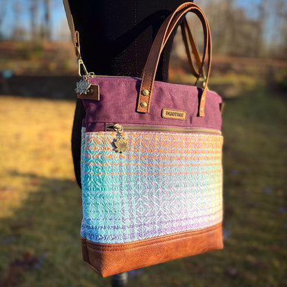 Maroon Handwoven Tote Bag
