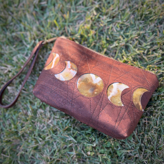 Moonphase Cork Wristlet