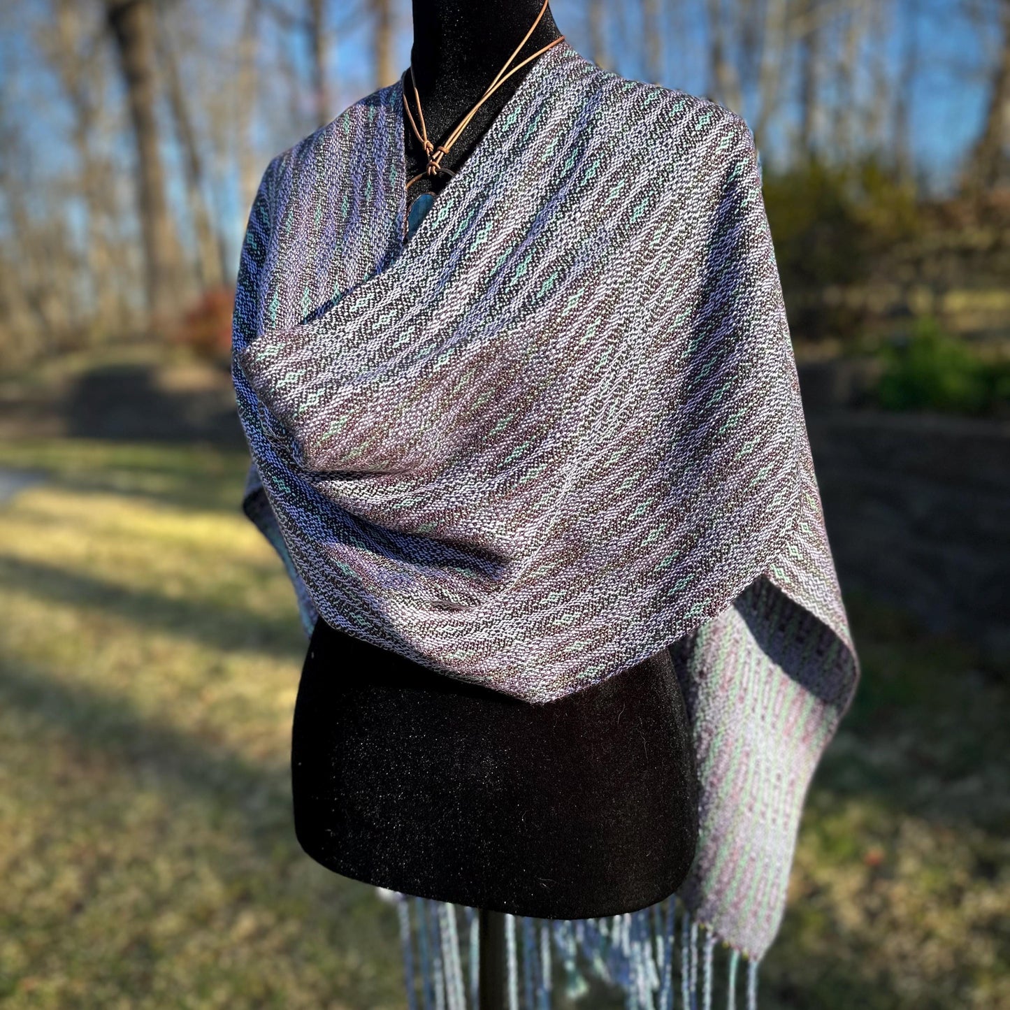 Lavender Fields Handwoven Scarf