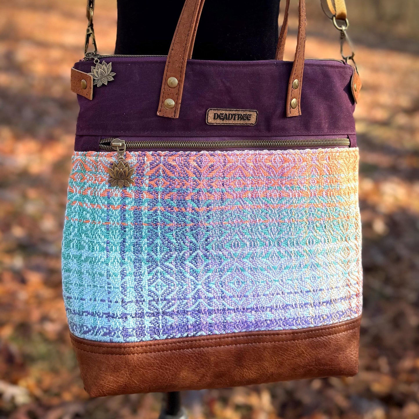 Maroon Handwoven Tote Bag