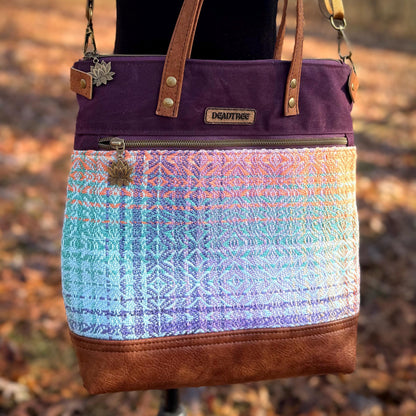 Maroon Handwoven Tote Bag
