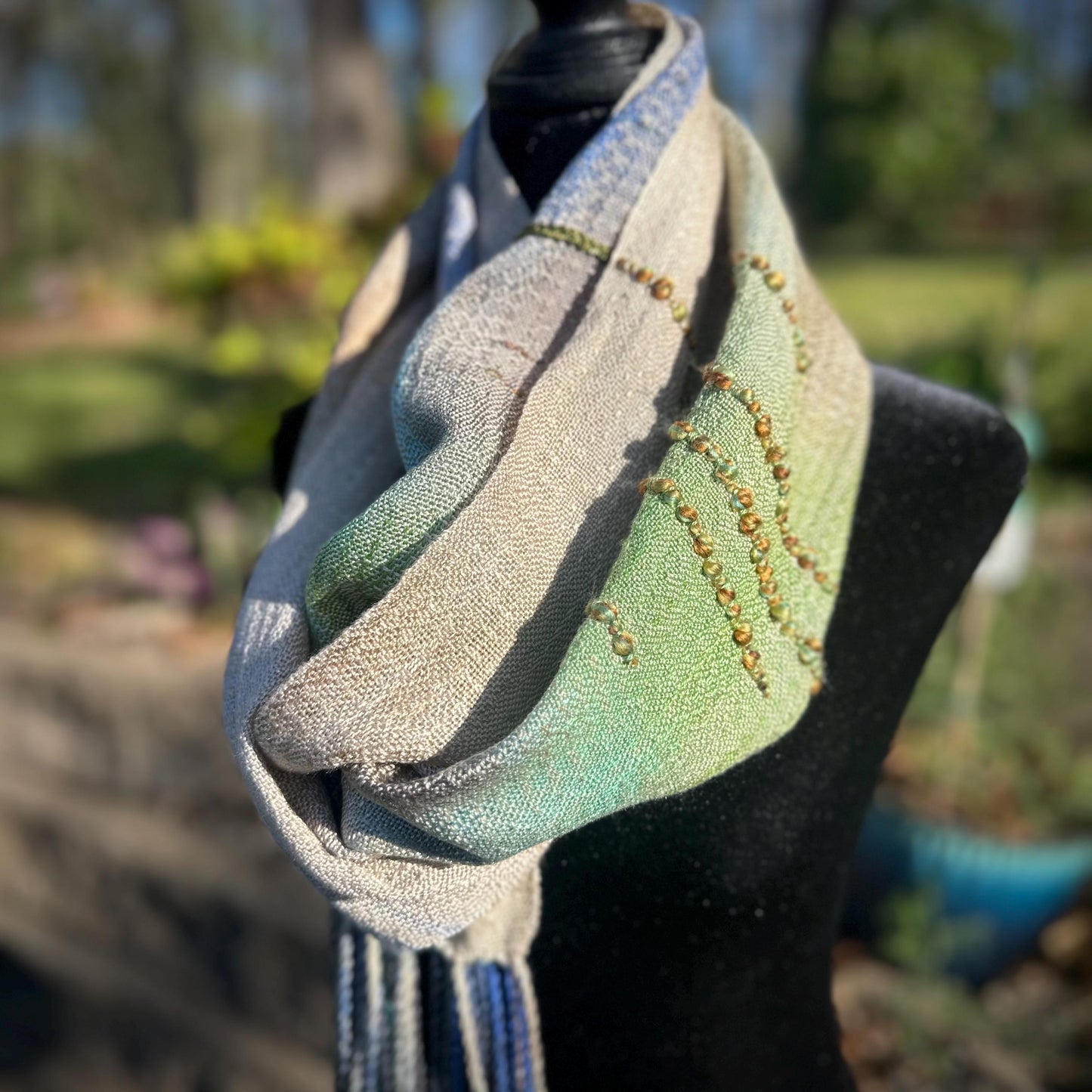 Pale Wind Handwoven Scarf
