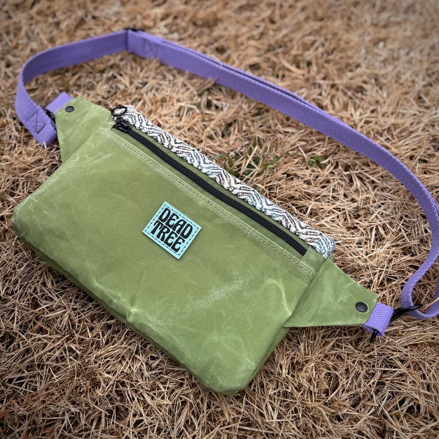 Spring Green Handwoven Belt Bag