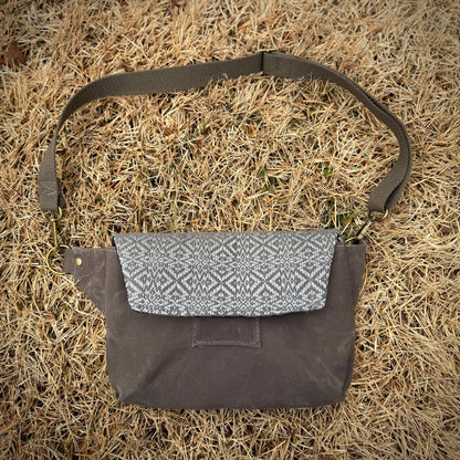 Mushroom Brown Handwoven Belt Bag