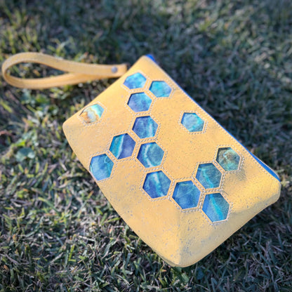 Honeycomb Cork Wristlet