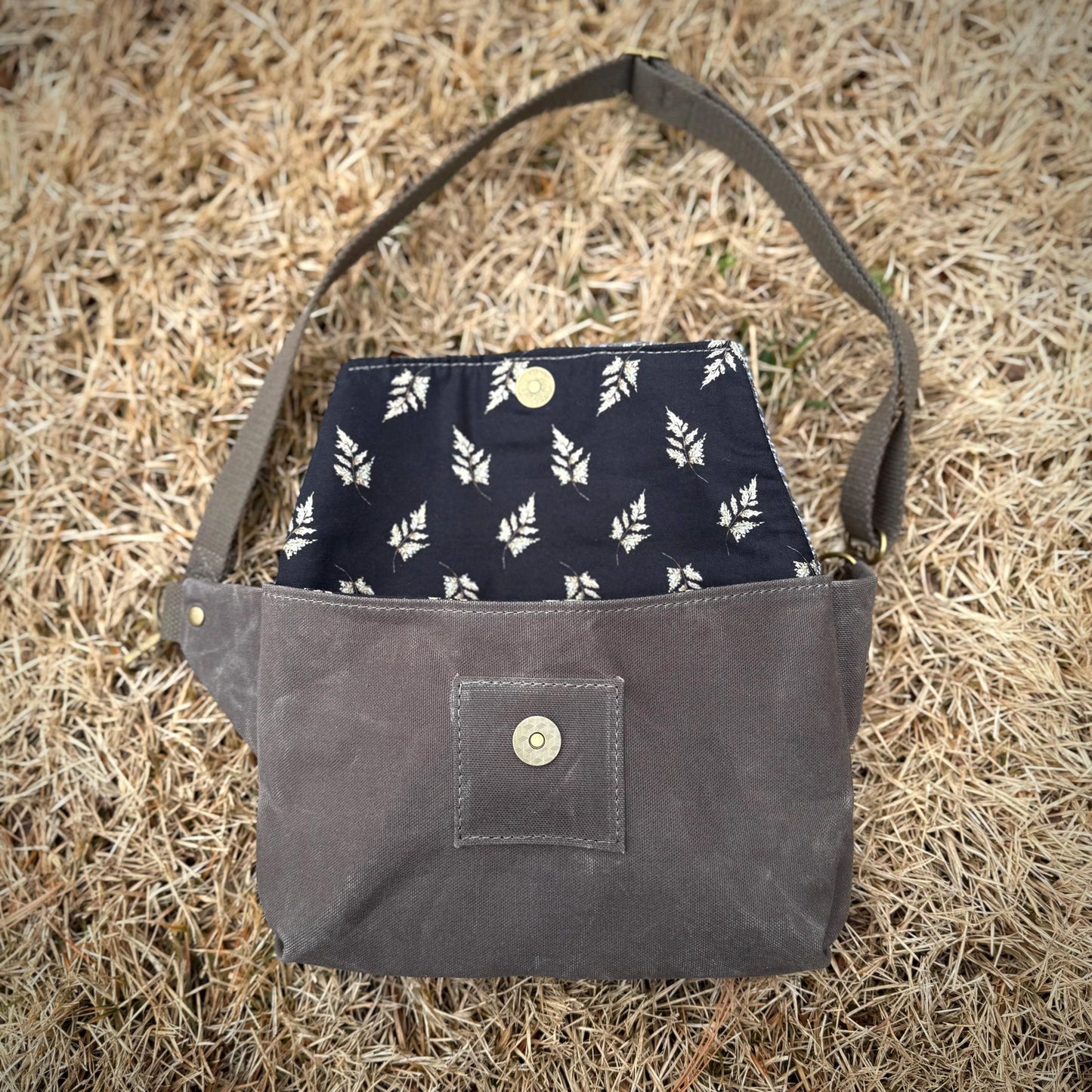 Mushroom Brown Handwoven Belt Bag