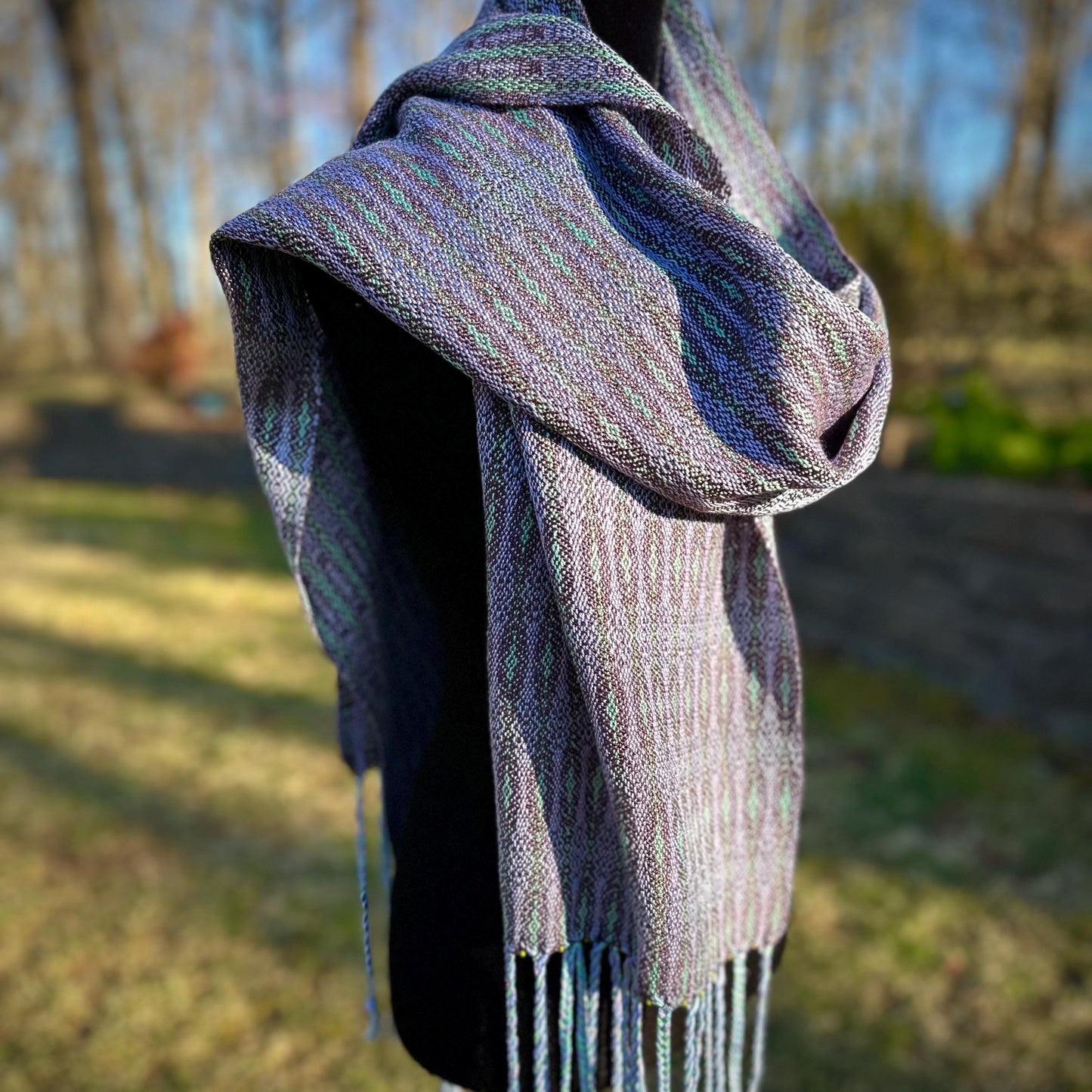 Lavender Fields Handwoven Scarf