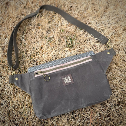 Mushroom Brown Handwoven Belt Bag