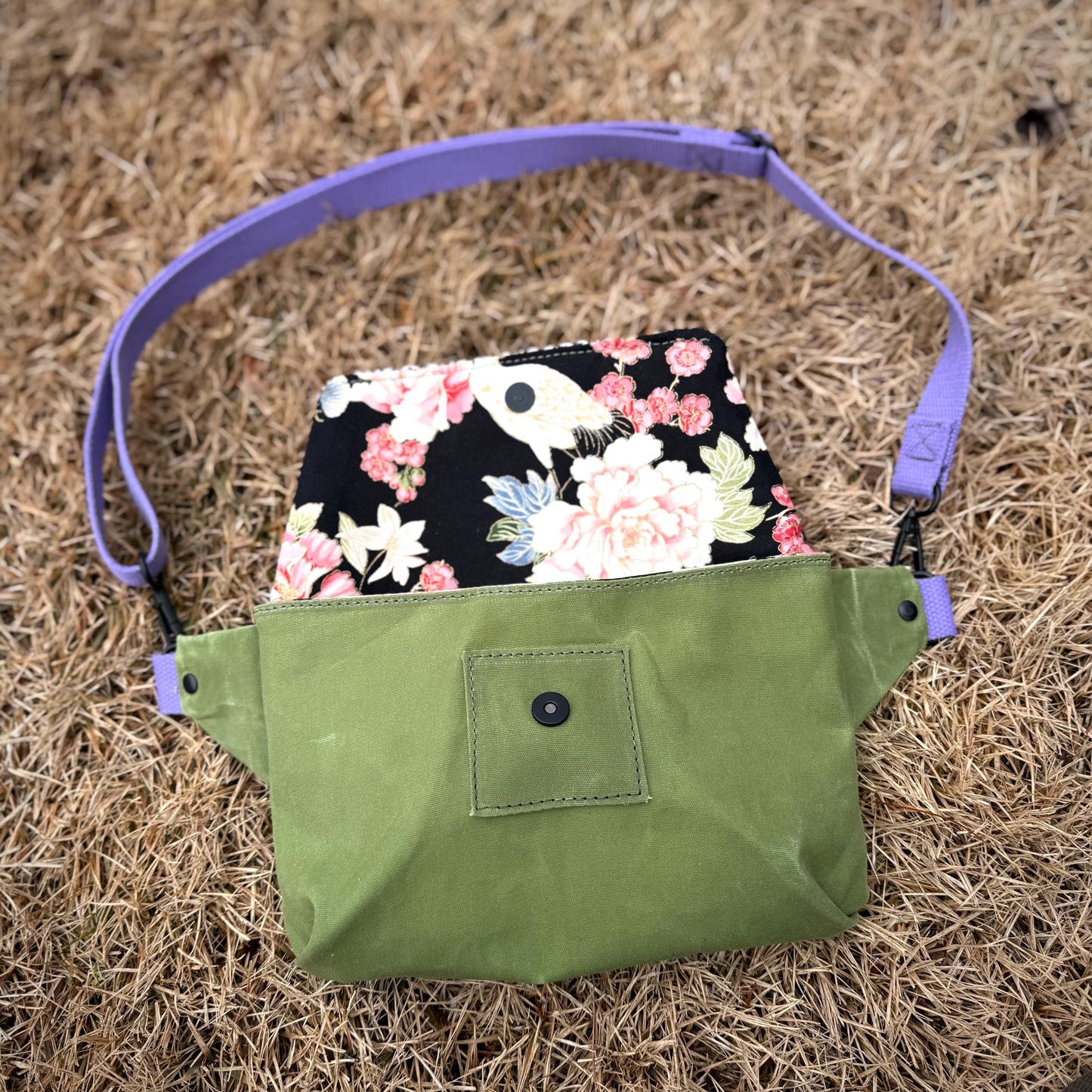 Spring Green Handwoven Belt Bag