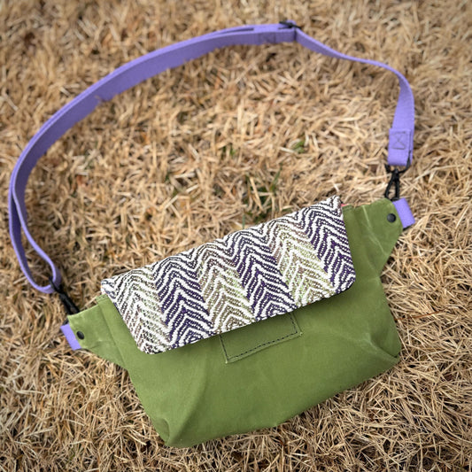 Spring Green Handwoven Belt Bag