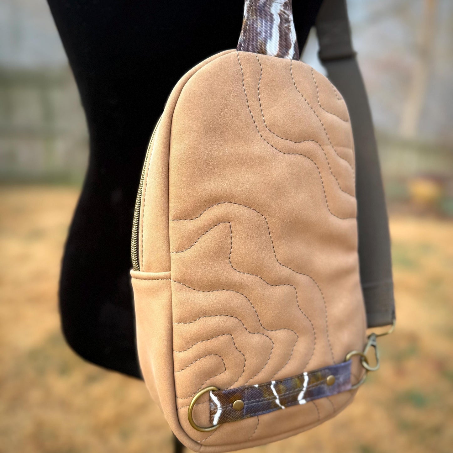 Black Geode Sling bag